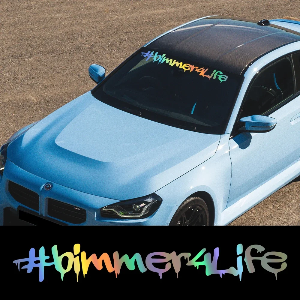 Bimmer للحياة ملصقات الزجاج الأمامي للسيارات BMW 3 4 5 X M جميع الموديلات النافذة الأمامية الخلفية الفينيل فيلم ملصق مائي اكسسوارات الديكور السيارات