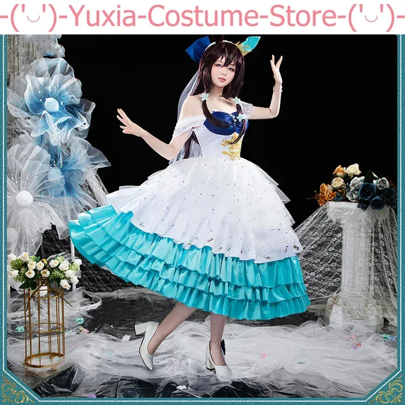 Umamusume:pretty Derby Vivlos Flower Marriage Dress Cosplay Costume Cos Game Anime Party Uniform Hallowen Play Role Clothes