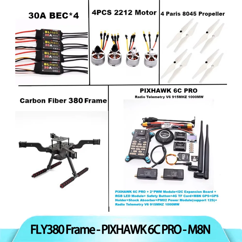 

B-CUBE Pixhawk 6C PRO M8N Open Source New Smart Drone Fly 380 Mmpix Quadrotor Upturned Rack