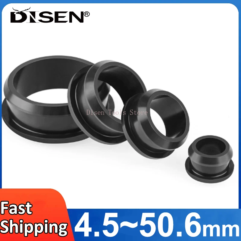 

Black Silicone Rubber Snap-on Grommet Hole Plugs End Caps Hollow O-rings Sealed Gasket Wire Cable Protect Bush 4.5mm~50.6mm