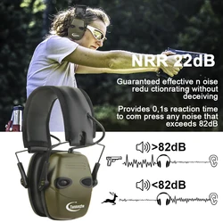 Tactical Electronic Shooting Earmuff Case Anti-noise Headphone Sound Amplification Hearing Protection Headset Foldable Earmuffs