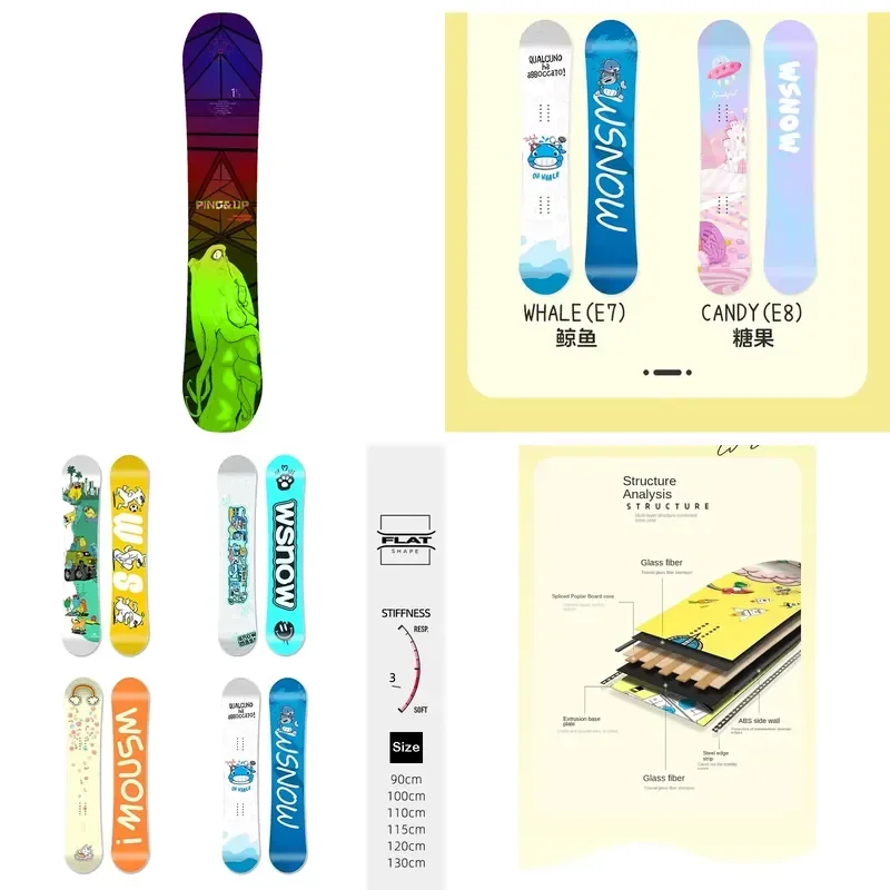 Lightweight Skis Best Parks Snow Board Poplar Sandwich Freeride Children Snowboard