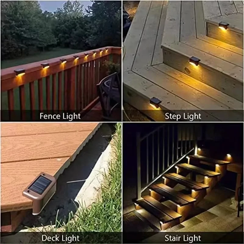 

【B07R】Solar Ledstep Lights 16 Pcs Outdoor Deck Lighting For Commercial Street Use On For Balconies, Terraces, Stairs, Fences, La