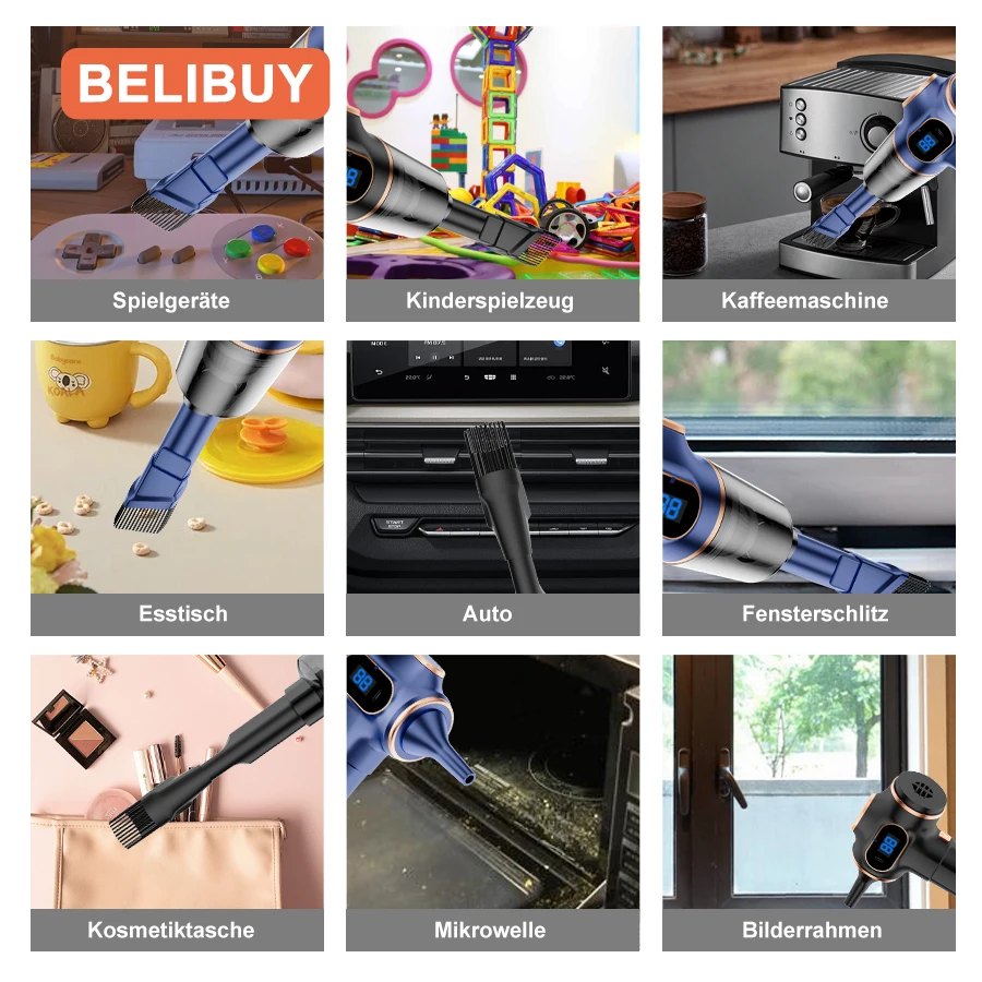 Drahtloser ABS-Autostaubsauger – Haushaltsgerät – Sofa – Büro – hohe Leistung – Haushaltsreinigungsmaschine – Teppichreiniger – Detail 2