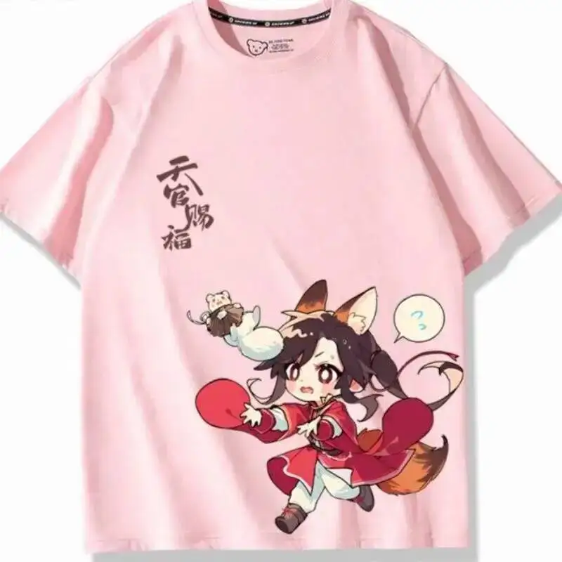 

Anime Game Tian Guan Ci Fu Cos Xielian Sanlang Etc. 2025 Unisex Everyday Casual Half-Sleeved T-Shirt Summer Present