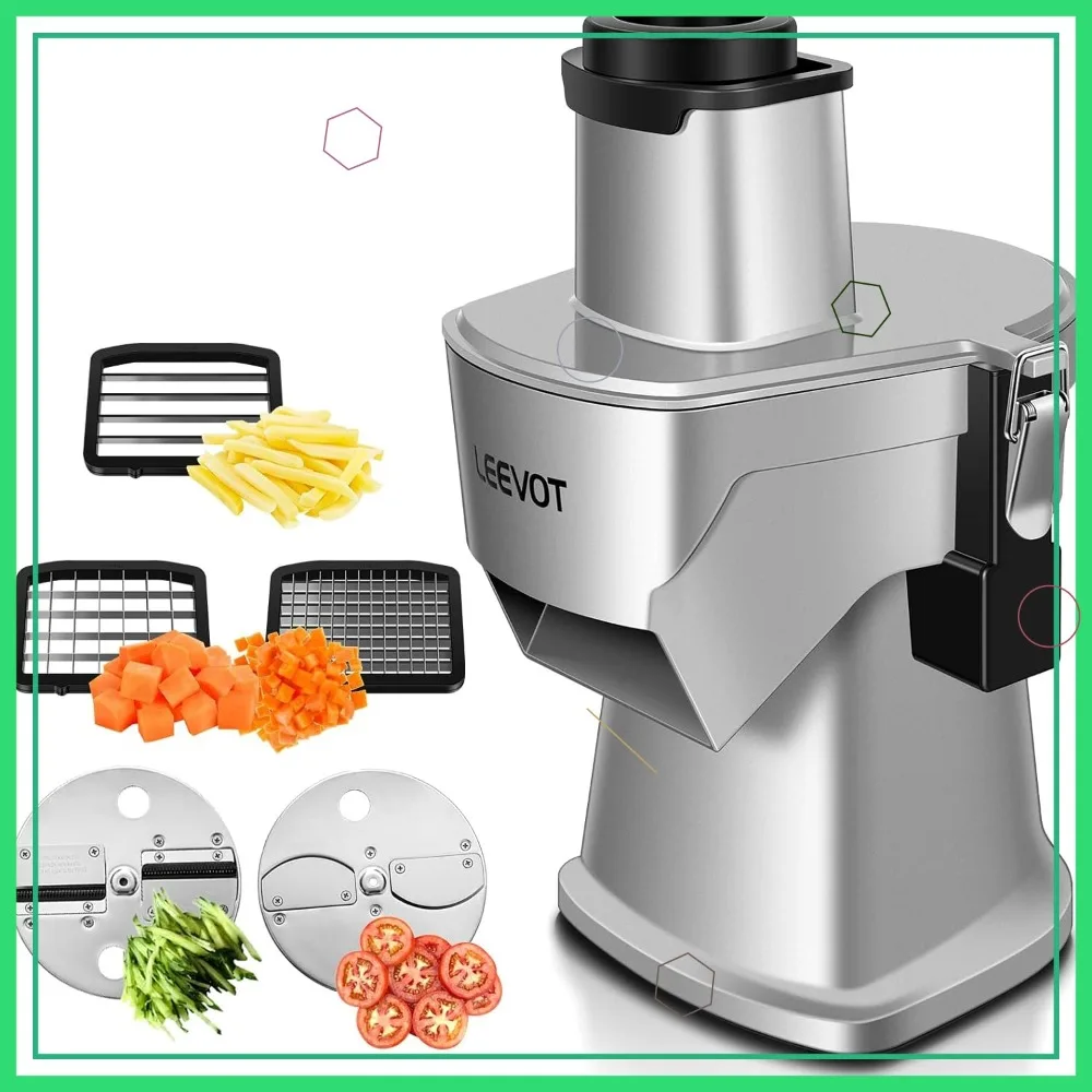 

200W Electric Food Processor for Slicing Dicing Shredding, Professional Veggie Cutter for Restaurant Hotel School Cafeteria