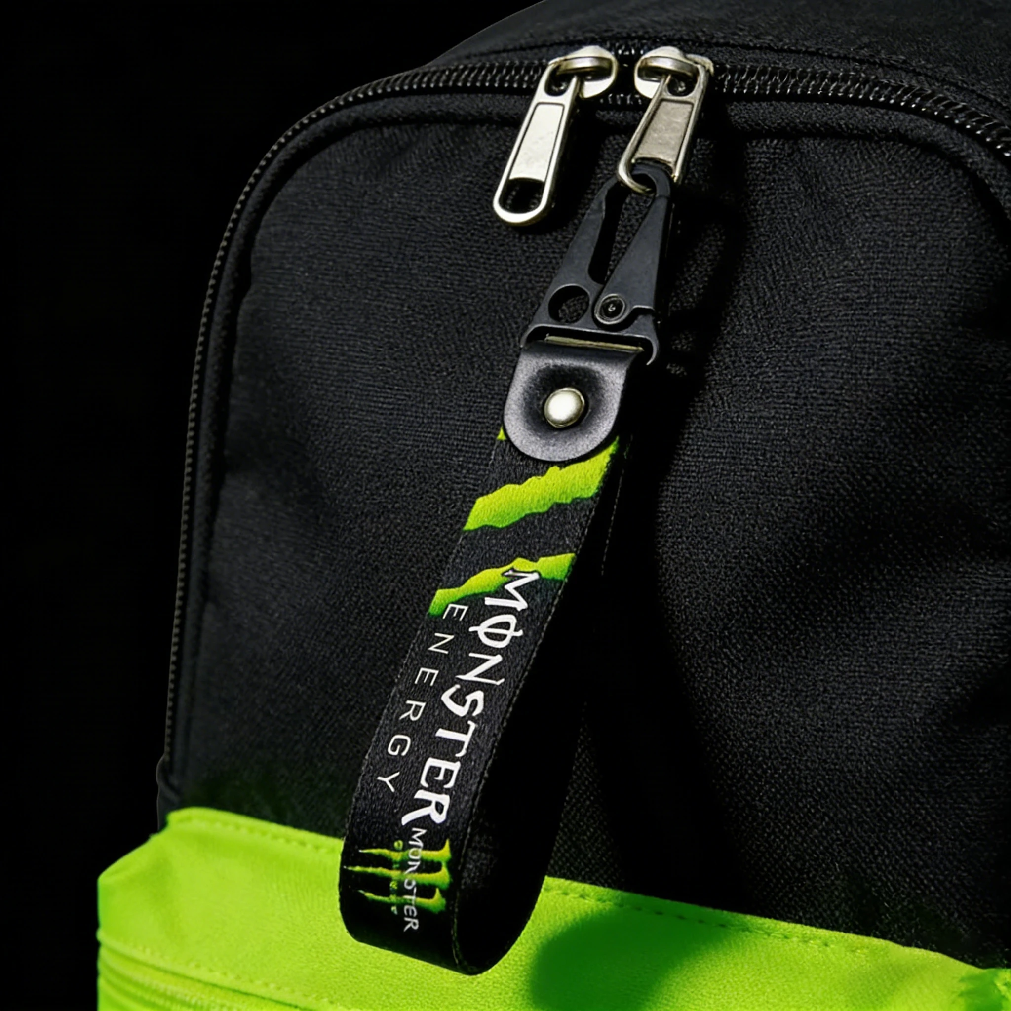 

New Monster Energy Keychain Motorcycle Bike Bag Key Chain Metallic Leather