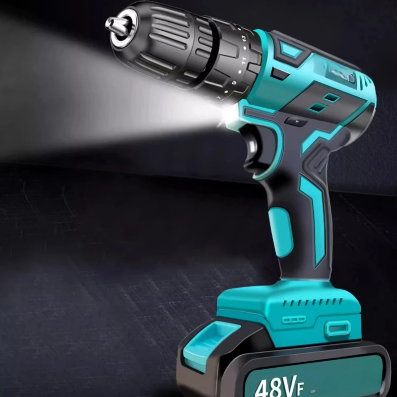 

Brushless Cordless Drill with Lithium-Ion Battery, Multifunctional Impact Drill , Rechargeable Power Tool Set for Fastening