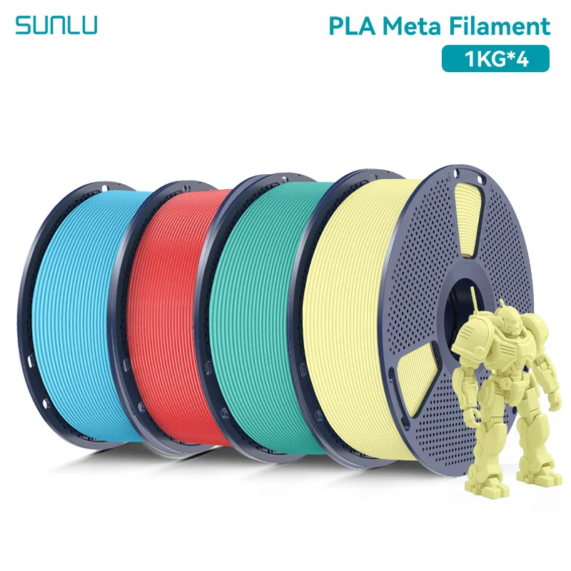 SUNLU PLA Meta 3D-Drucker Filament 4KG 1KG/Rolle 175MM Toleranz +/-0,02MM Filament Schneller Versand 2-7 Tage
