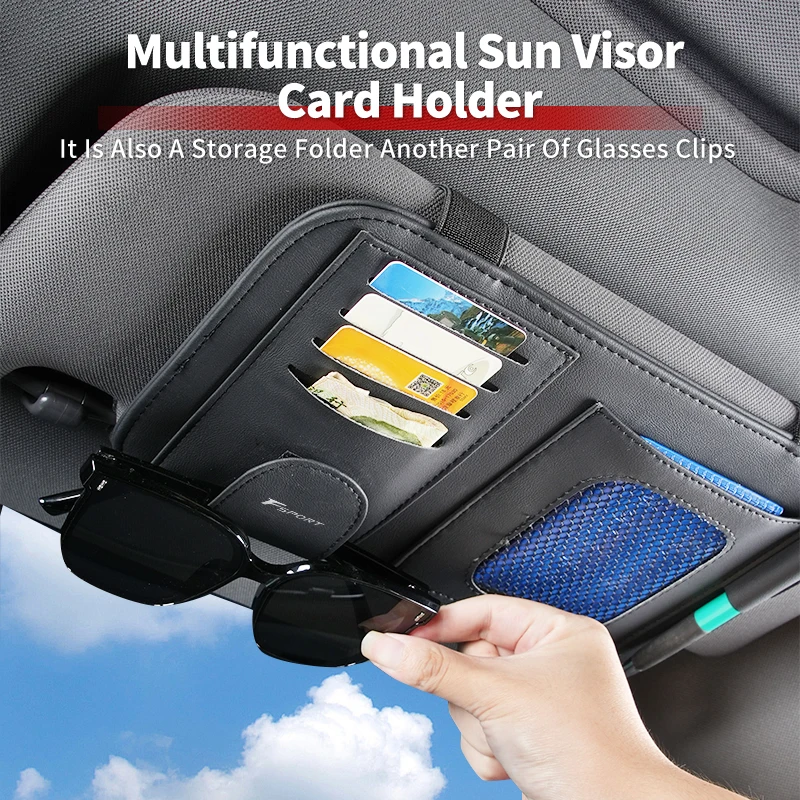 

Car Sun Visor Organizer Sunglasses Holder Card Storage Bag Accessories For Lexus F SPORT ES ES300 GS IS GS200 LS LX570 RX300 IS2