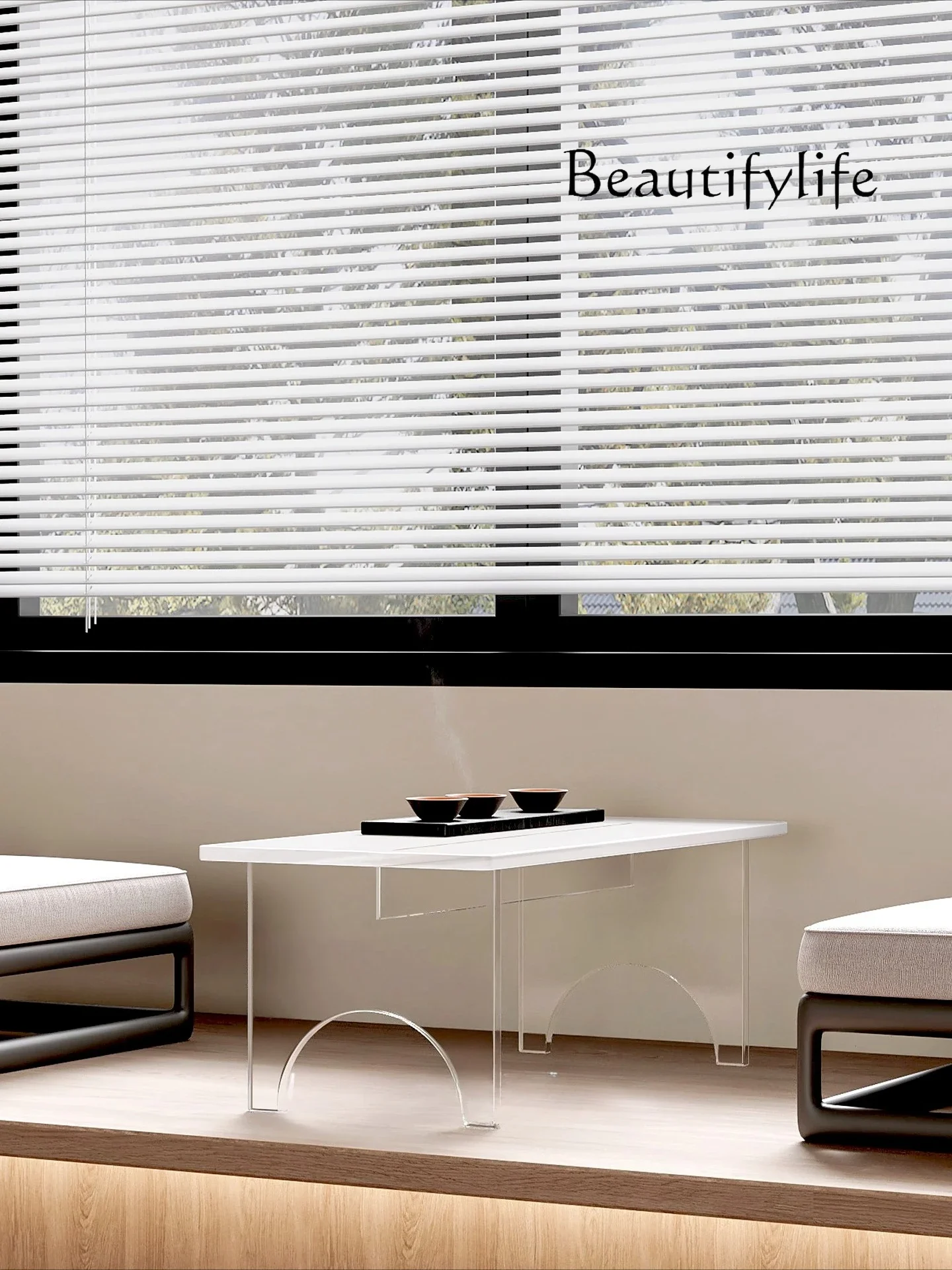 BJ Acrylic Bay Window Bay Window Mat Small Table Small Coffee Table Tatami Sitting Low Table