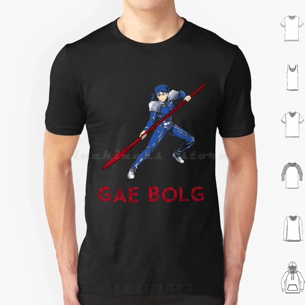 Cu chulainn-lancer-gae Bolg Camiseta de algodón para hombres y mujeres, impresión Diy, Fate Stay Night Fate Grand Order, Fsn Fate Series Lancer Gae Bolg