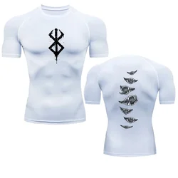 Primavera e l'estate Rashgar Top da uomo in seta di latte a maniche corte Bodybuilding Fitness t-shirt attillata a compressione ad asciugatura rapida S-3XL