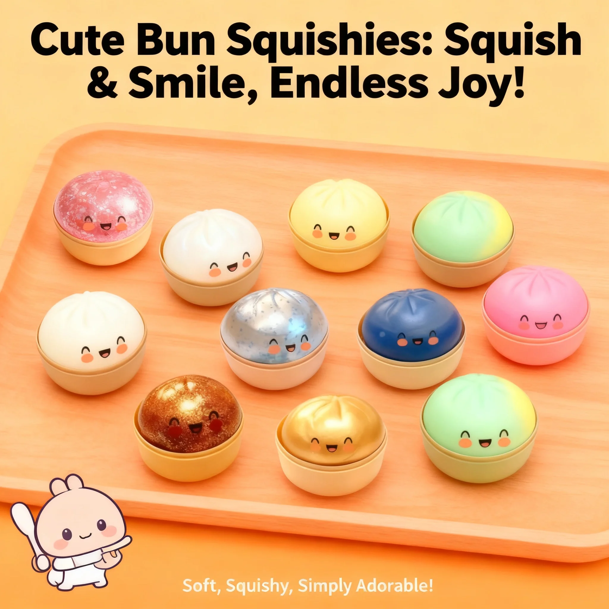 

Crystal Steamer Bun Squishy Dumpling Toy Slow Rebound Stress Relief Squeeze Food Shape Fidget Ornament Fun Gifts