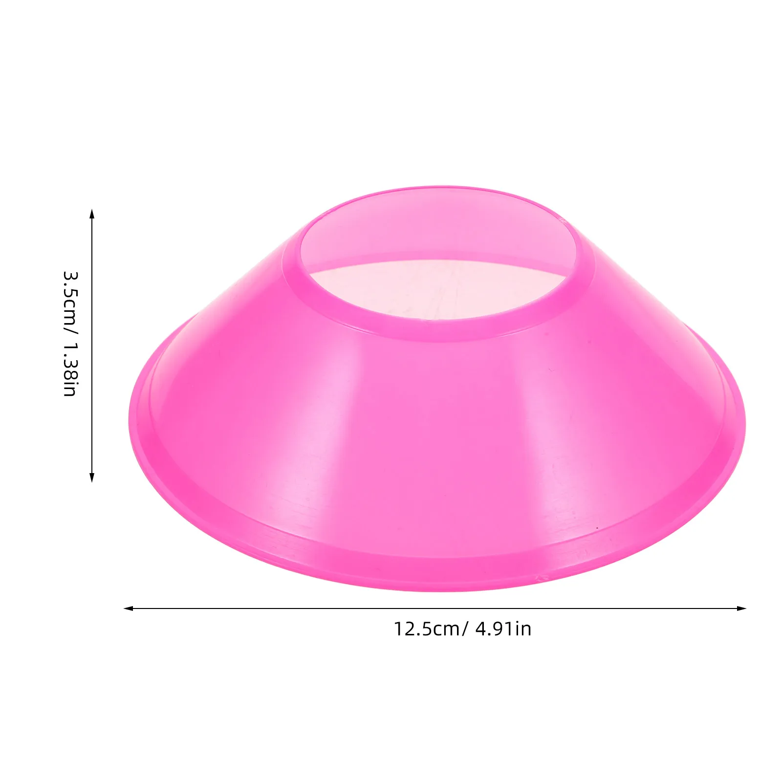 20 pçs discos de treinamento de futebol rosa 12.5cm pequenos cones de plástico esportes agilidade brocas futebol basquete patinação discos de treinamento
