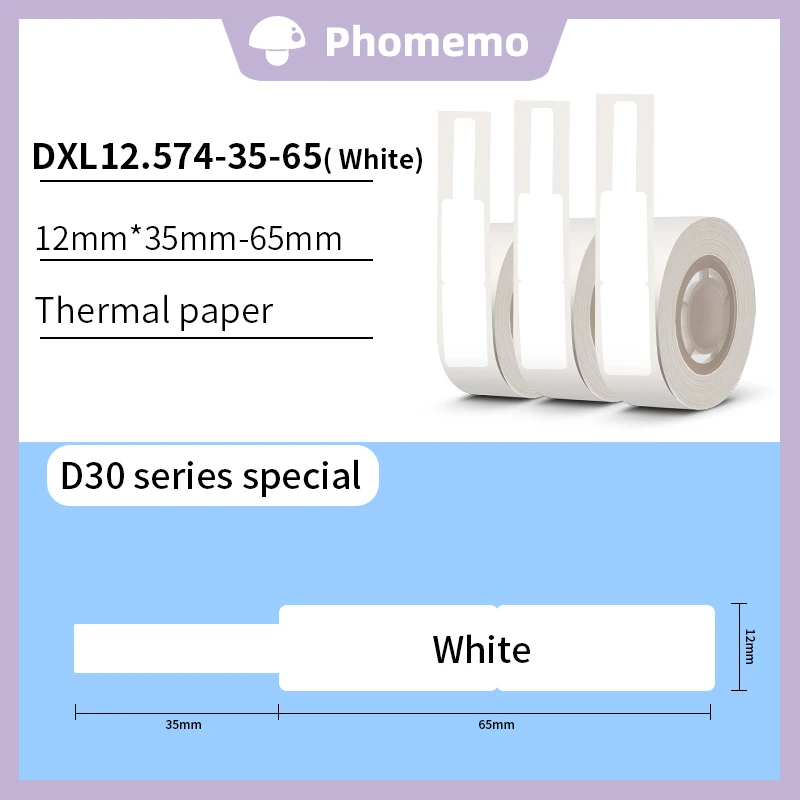 Phomemo D30-etiqueta adhesiva de cable Cabel, 3/8 \