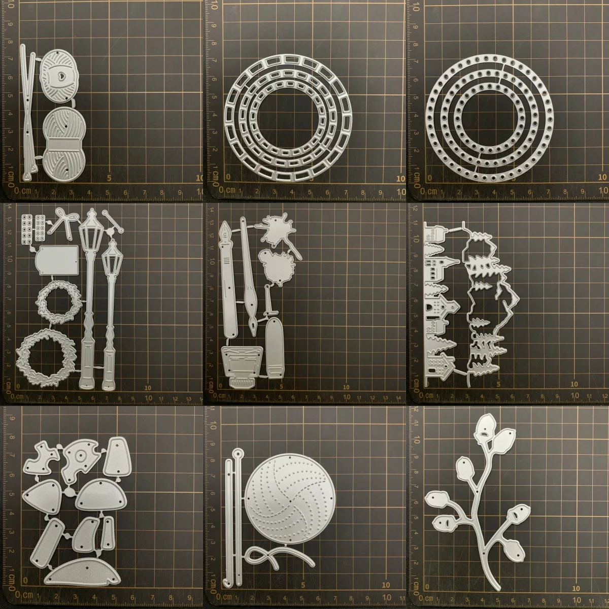 9 أنواع من قوالب القطع المعدنية في المدينة من Streetlight Stencils DIY بها بنفسك سكرابوكينغ والنقش الزخرفي للحرف اليدوية قالب القطع