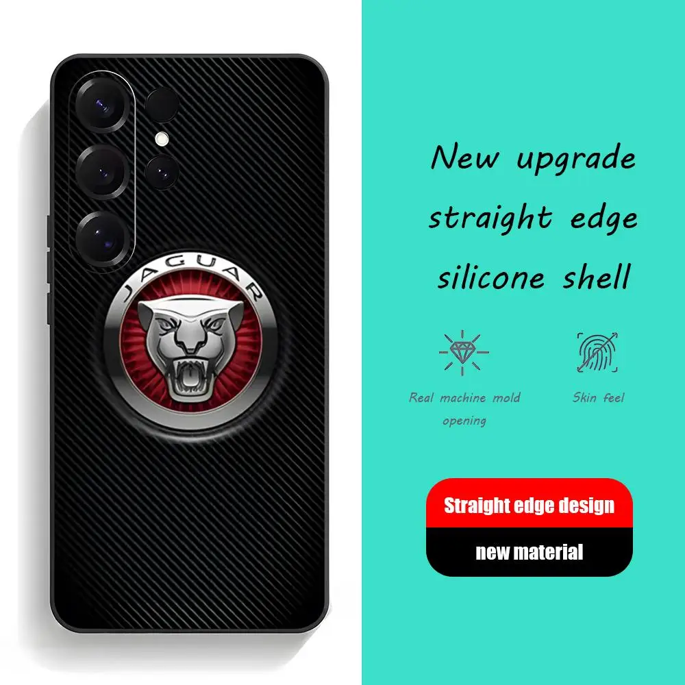 CarES Fashion Phone Case For Samsung Galaxy S26 S25 S24 S23 S22 S21 Plus Ultra J-JaguarES-s Fold A Soft Black