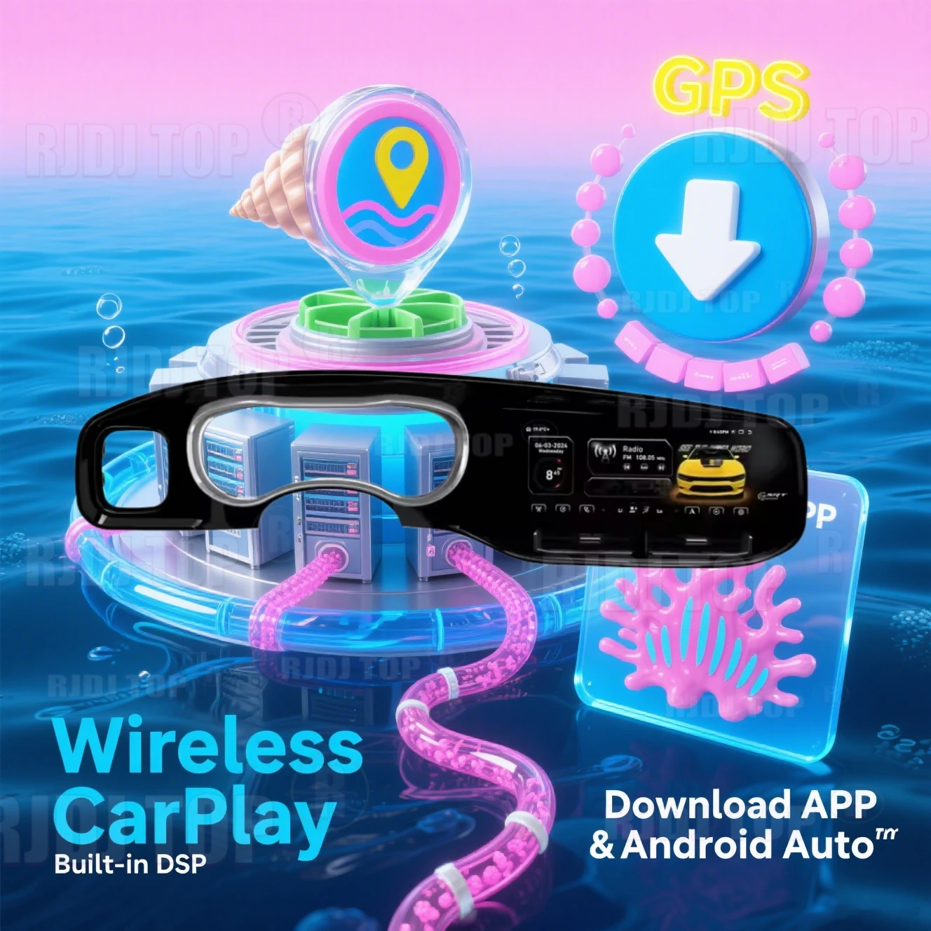 

12,3-дюймовый автомобильный сенсорный экран для Dodge Charger 2013-2022, Android 13, стерео радио, Bluetooth5.0, беспроводная GPS-навигация, аксессуары