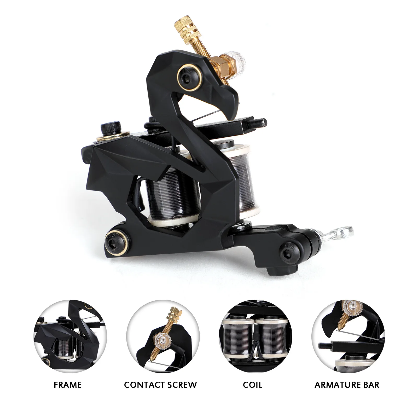 High Quality Tattoo machine set full secant fog coil tattoo equipment suit Professional Direct charge Power Black White Wholesal