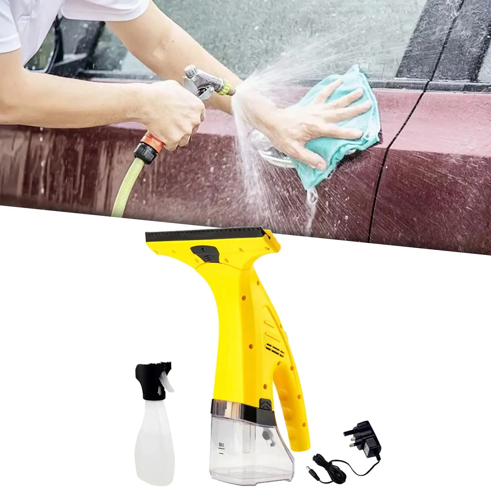 Window Cleaner Rechargeable Window Vacuum Cleaner Set for Glass Countertop Tiles