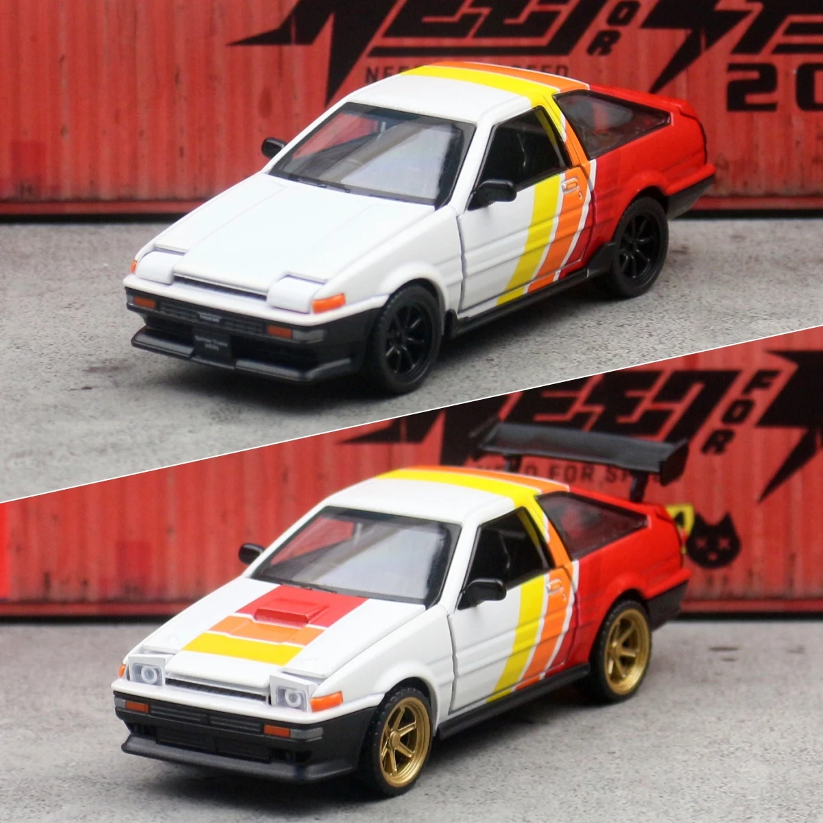 1/37 TOYOTA AE86 Sprinter Trueno Racing Toy Car CCA Assembly Model Kit Diecast Miniature Free Wheels Collection Gift For Boys view 4