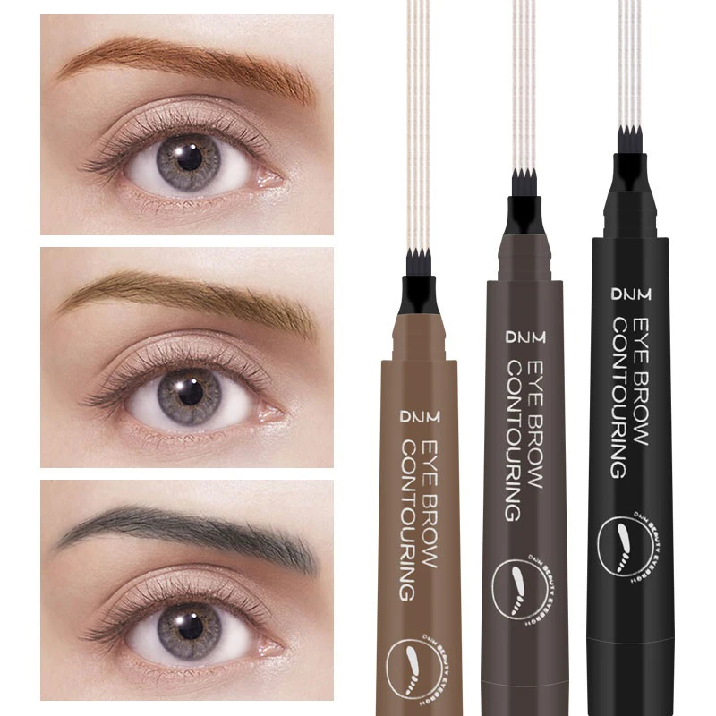 

【WHB】5 Colors Microblading Eyebrow Pen Waterproof Liquid Eyebrow Pencil Long Lasting Eyebrow Pen 4 Points Eye Brow Pen Cosmetics