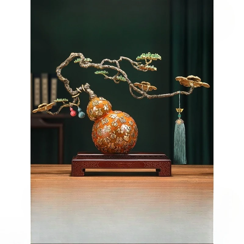Brass gourd ornament home living room housewarming new home decoration