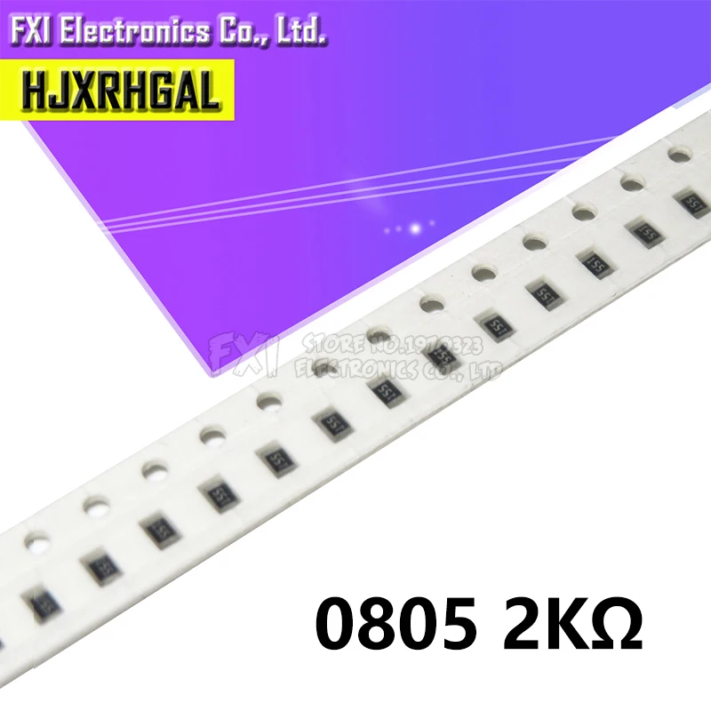 0805 SMD 칩 저항기, 1/4W 0R ~ 10M, 0 10R 100R 220R 330R 470R 1K 4.7K 10K 47K 100K 0 10 100 330 470 ohm, 5000 개