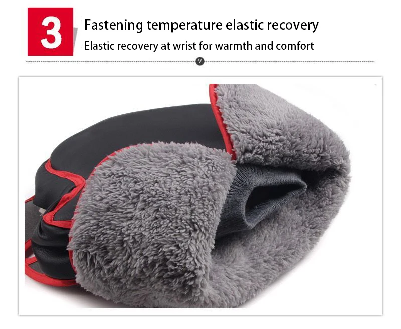 オートバイのハンドルバーグローブ,防水および防風,厚い冬用手袋