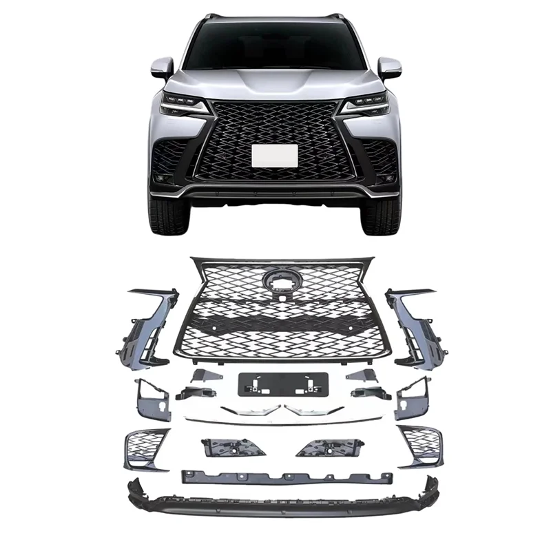 

TDCMY Front Rear Bumper Kit Grille Chrome Year 2022 Body Kit for Lexus LX600