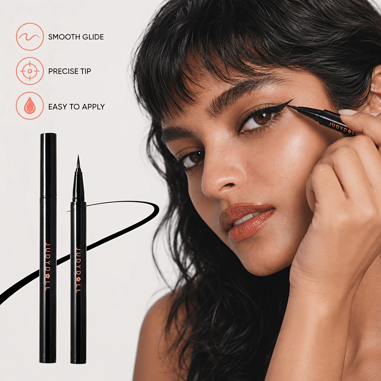 JUDYDOLL INK GLIDER LONGLASTING LIQUID EYELINER INTENSE BLACK Precise Smooth Glide Rich Black Shade Long Lasting Waterproof Dail view 5