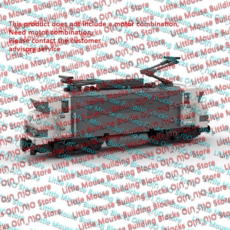 QWERT City Car Model MOC Building Bricks BR 1600 Electric Locomotive Modular Technology Gifts Holiday Assemble Children Toy Suit