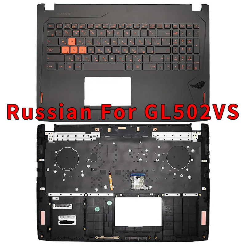 Imagem -06 - Palmrest Teclado para Asus Rog Strix Rog Gl502 Gl702v Gl702vm Vmk Gl702vs Vsk Gl702vt Gl702vi Francês ru 13nb0cq1ap0411