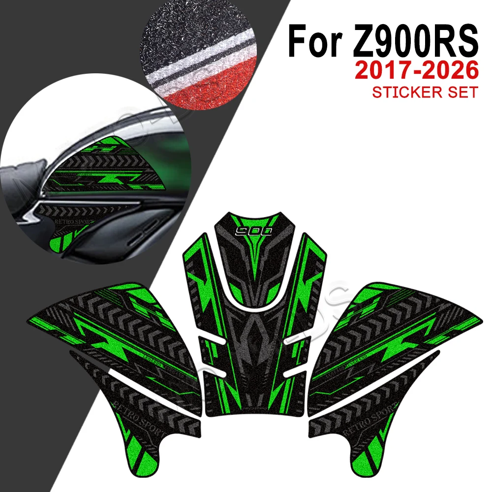 z900rs-z900-rs-カフェ-se-abs-アンチスリップオートバイタンクステッカーガスキャップオイル保護パッドつや消しデカールアクセサリー-2017-2026