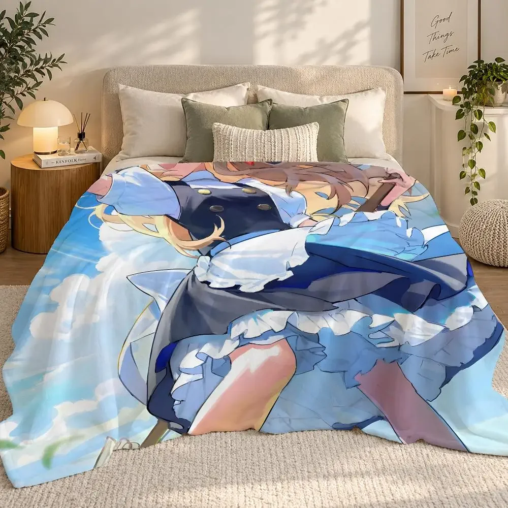 Project   Touhou Project Throw 240g flannel blanket, suitable for sofas, beds, offices, exquisite gift blankets