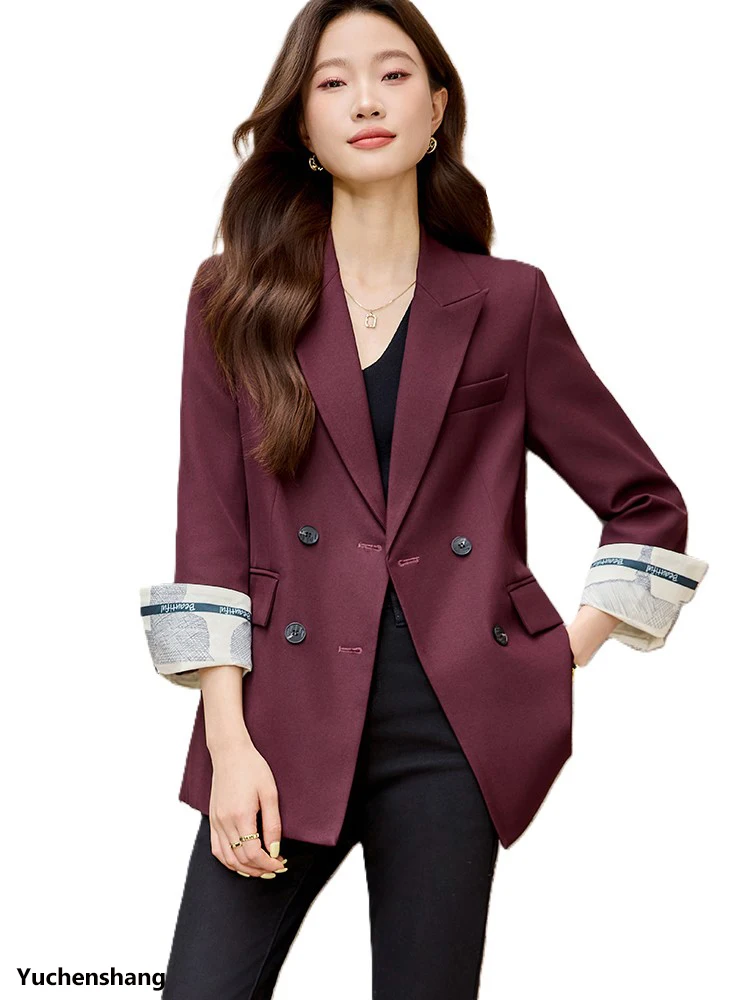 

Fashion Women's Casual Blazer Red Gray Black Ladies Female Loose Jacket Coat For Autumn Winter