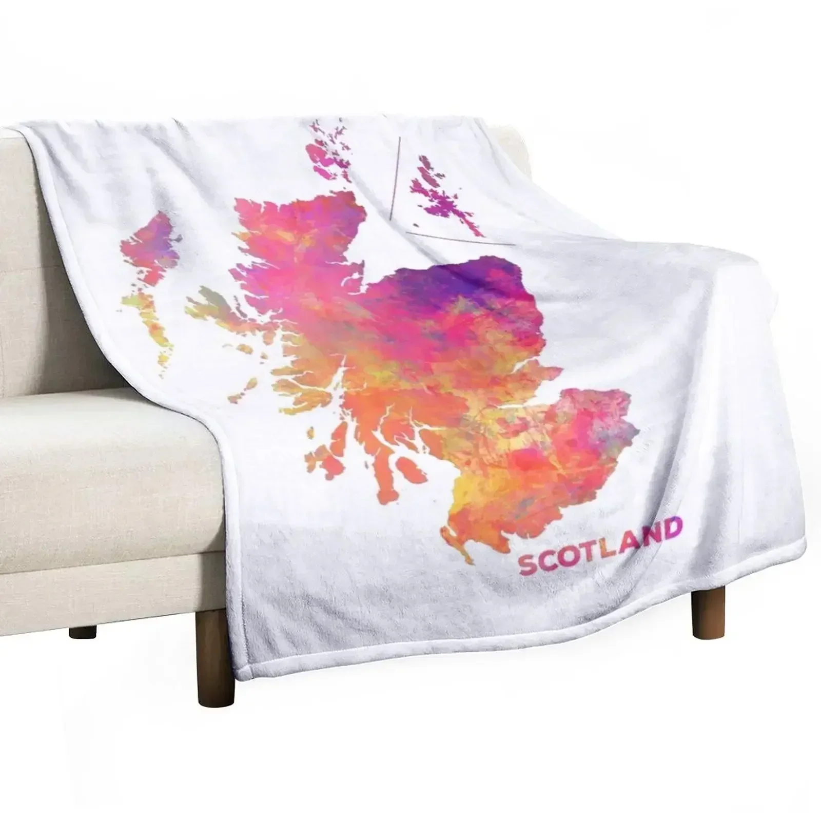 Scotland map #scotland #map Throw Blanket Weighted Cute Plaid Beach Soft Beds Blankets