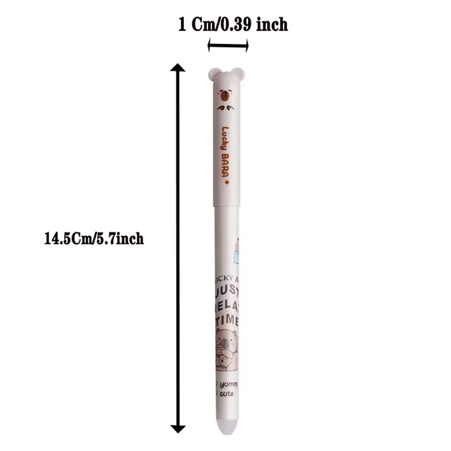 8/20 Pcs Cartoon Blue Ink Erasable Pen Astronaut Panda Rabbit 0.5mm Neutral Pen Writing Tool Sign Pen School Supplies