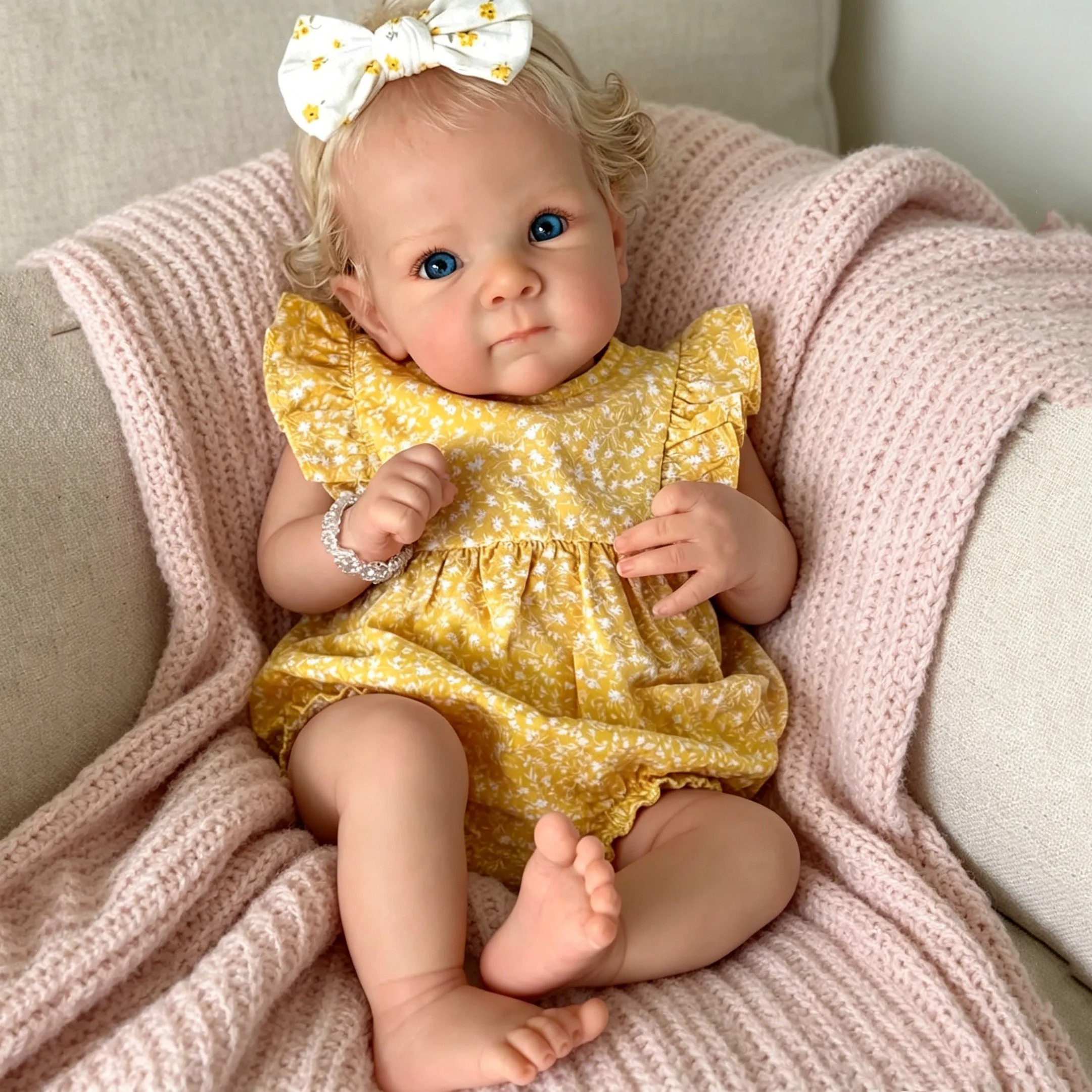 18inch Bettie Cotton Body/Full Vinyl Girl Body Lifelike Reborn Doll Multiple Layers Painting With Visible Veins Hand Root Hair