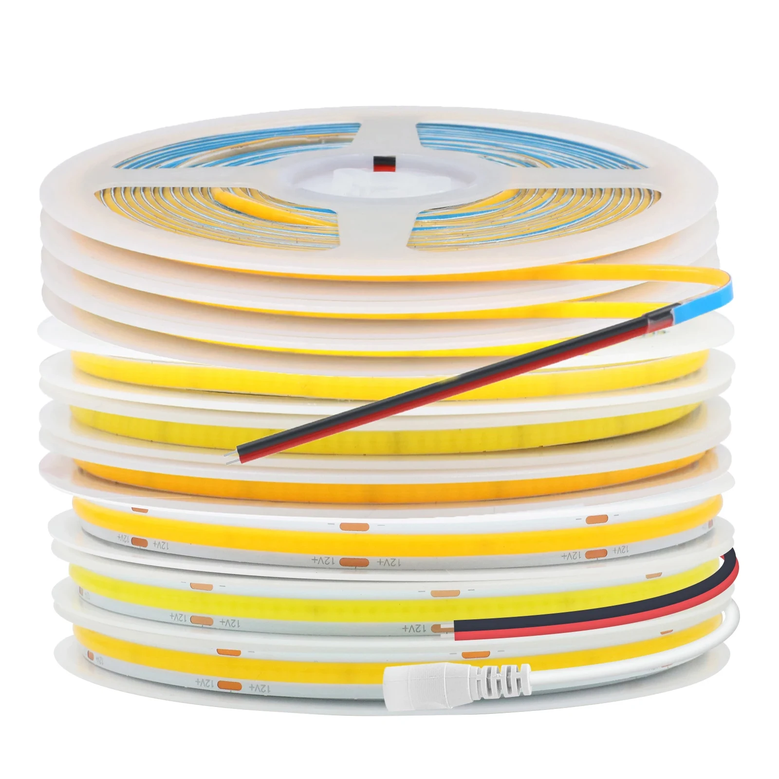 3mm 5mm 8mm breedte COB LED-strip licht DC 12V 24V 384LEDs / m hoge dichtheid voor kamer lineair dimbaar flexibele tape 3000K 4000K 6000K