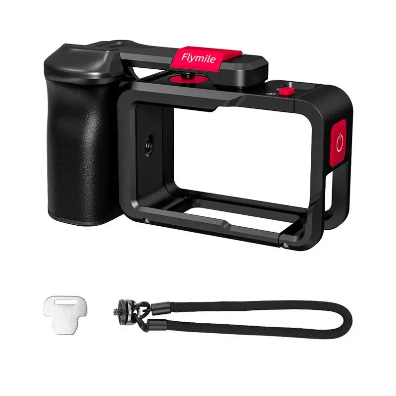 Handle Grip Street Photography Kit for dji OSMO Action 3/4/5 Pro Aluminum Alloy Rabbit Cage Sports Camera Expansion Accessories