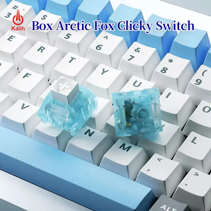 Kailh BOX Arctic Fox Switch RGB SMD Clicky Switches For Mechanical Keyboard MX Switch 5 pins Blue White Custom Hot Swap