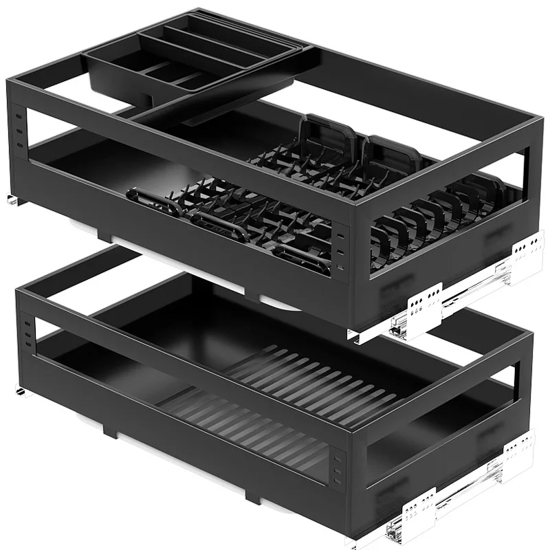 

High Quality Kitchen Drawer Sliding Basket Cabinet Pull Out Kitchen Stainless Steel Pull Out Basket