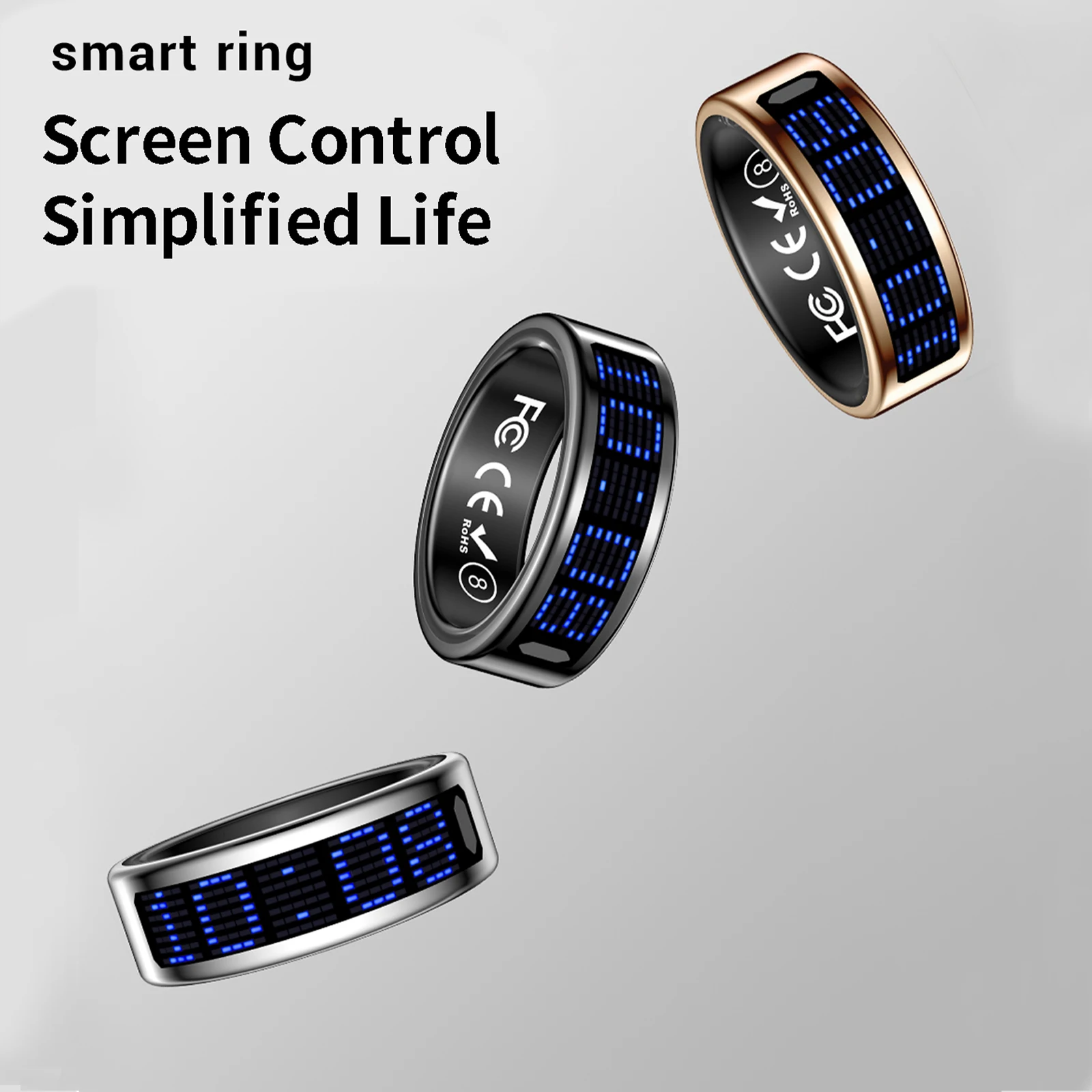 

SR16 Smart Ring Heart Rate Blood Pressure Monitor For Men Women Smartring Ring Waterproof Health Multi Sports Ring Adult Gift