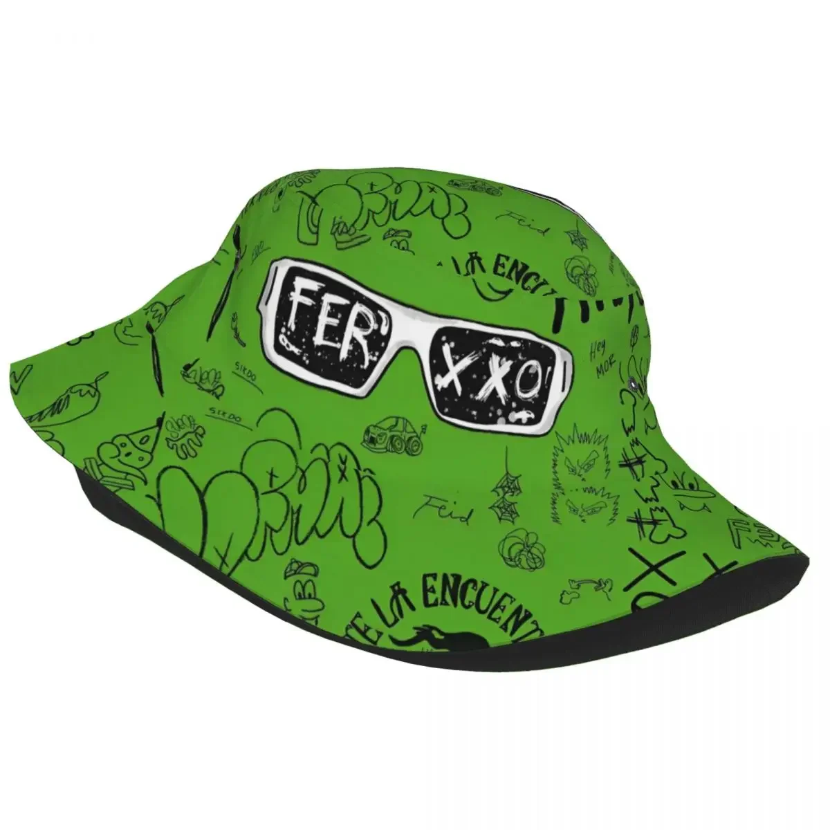 Hip Hop Feid Ferxxo Bucket Hats Lightweight  90s Rapper Rap Music Fishing Fisherman Hats  Beach Vacation Getaway Headwear Bob