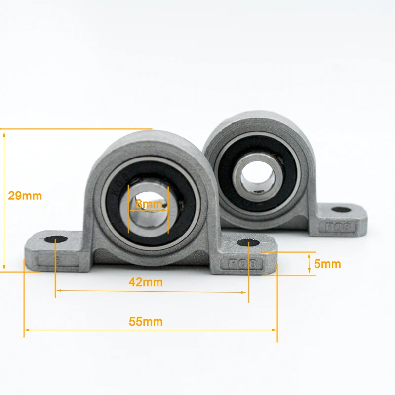 

2pcs 10pcs KP08 Bearing bracket Inner Diameter 8mm Zink Alloy Pillow Block Bearing Mini Bearings