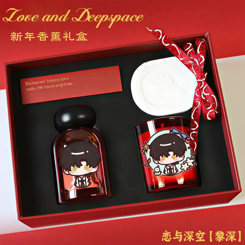 Anime Love and Deepspace Zayne Sylus Caleb Xavier Rafayel Candle Fragrance Gift Box Desktop Ornament Cosplay Gift Halloween