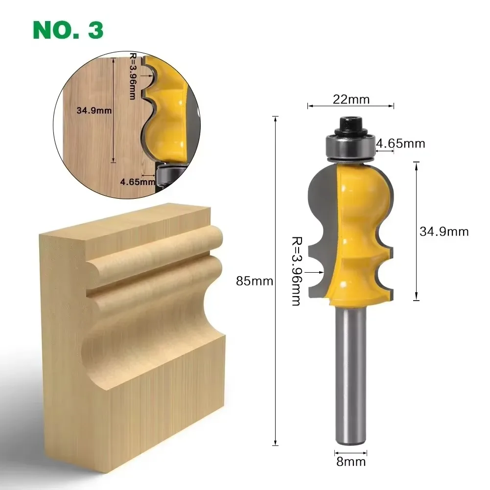 1PC 8MM Schaft Fräser Holz Carving Gehäuse & Basis Form Router Bit Set CNC Linie Messer Holzbearbeitung zapfen Cutter Für Holz