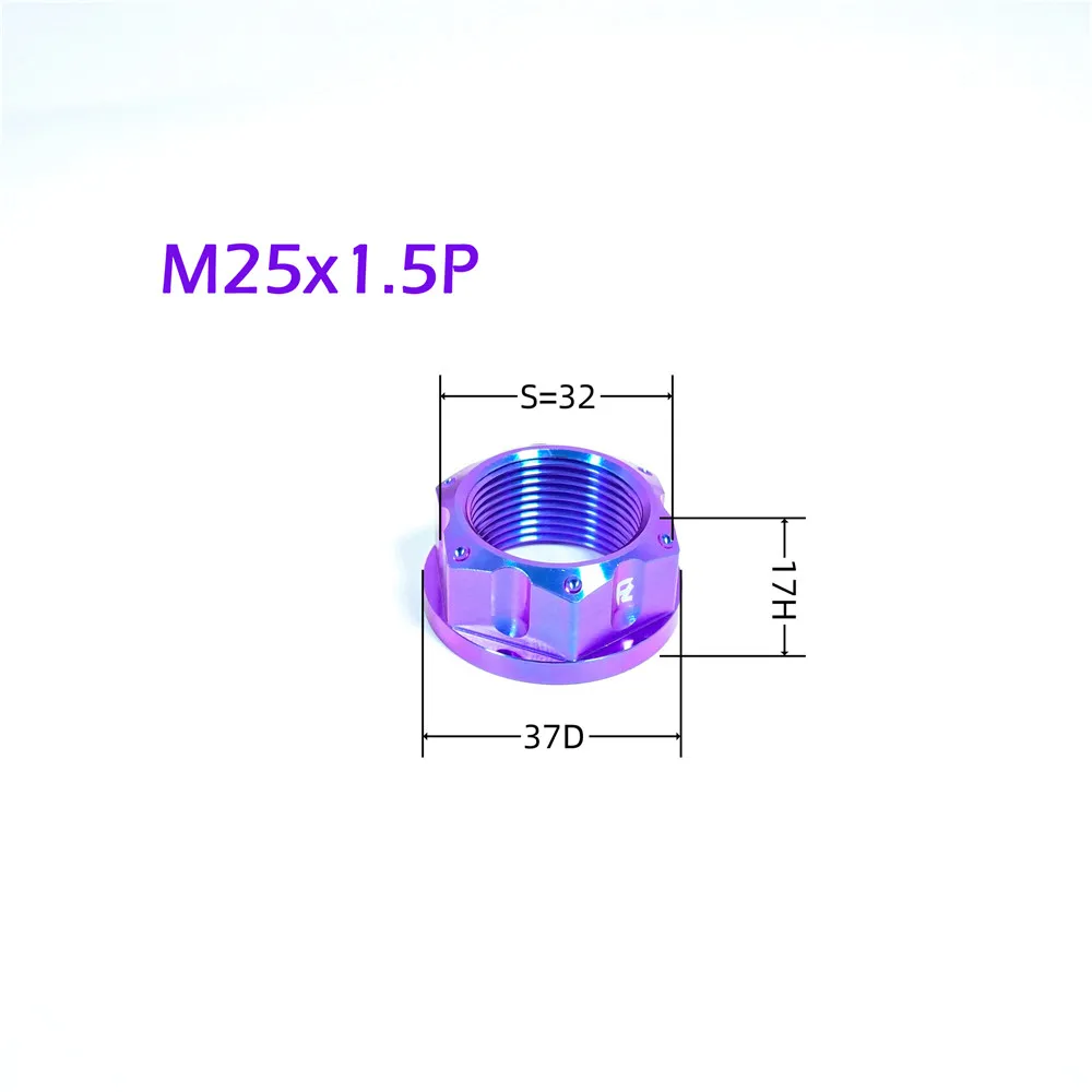 FLAWLESSTI M22 M24 M25X1.5 Skok Gr5 Nakrętka tytanowa Nakrętka wahacza tylnej osi do Yamaha Tmax 560 BMW S1000RR Kawasaki ZX6R GSX-R1000 — zdjęcie 5